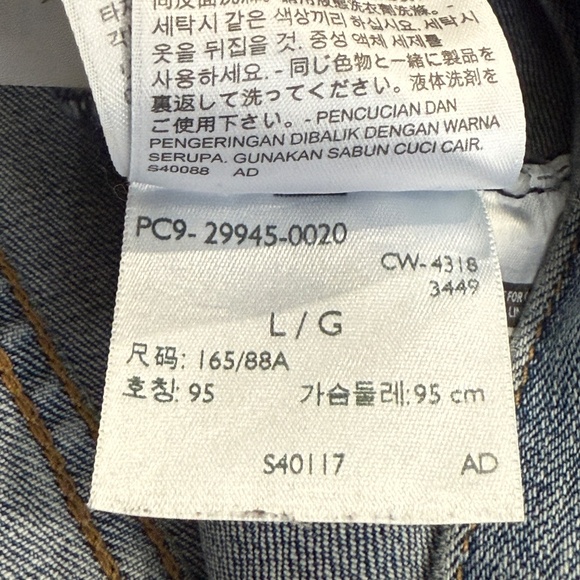 Levi's Denim Trucker Jacket Classic Fit Medium Wash Blue Jean Women Size Large - Picture 10 of 10